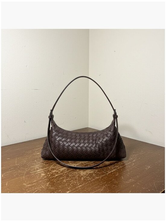 Handbags - Woven Faux Leather Handbag, Adjustable Crossbody Shoulder Tote Purse